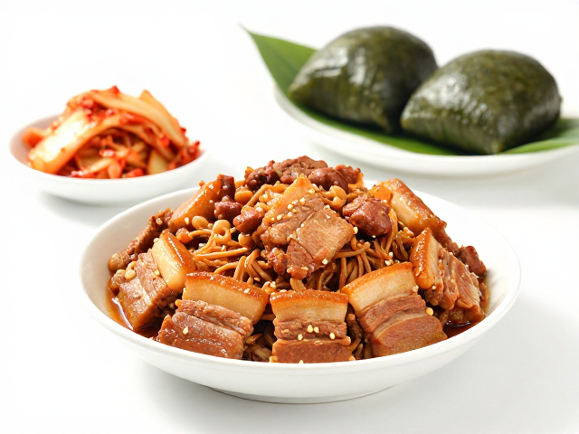 粉蒸肉家常做法，搭配泡菜与叶儿粑，搞定周末家庭便餐