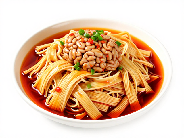 红油腐竹拌脑花，选对产地食材，鲜辣过瘾不腻