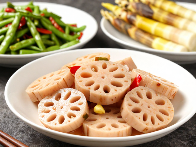 酸辣藕丁配干煸四季豆，春笋鲜货上桌，美味加倍