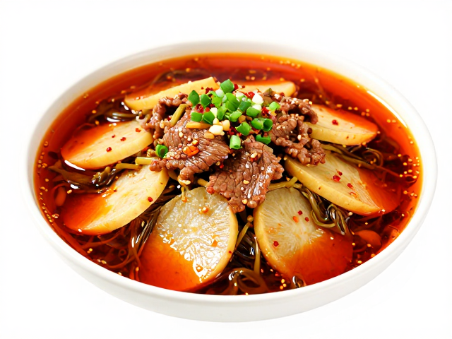 红油味美食攻略，芽菜泡萝卜提鲜，复合调料轻松搞定蒜香油水煮牛肉