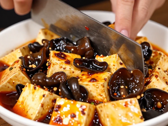 精准刀工在麻婆豆腐中的结构美学