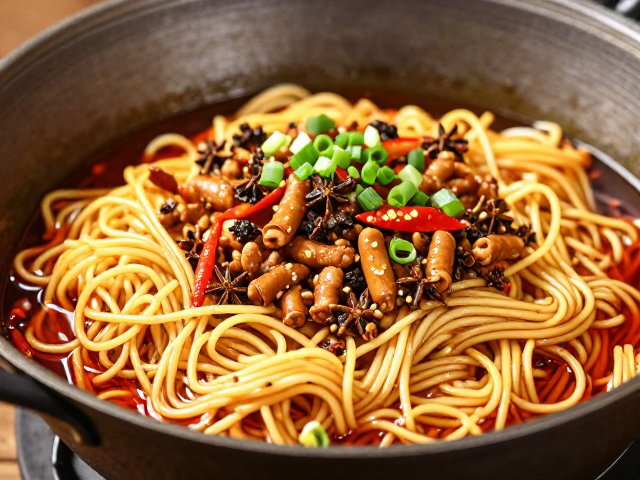 揭秘宜宾燃面与重庆小面，泡椒八角炒锅出酸辣味绝配