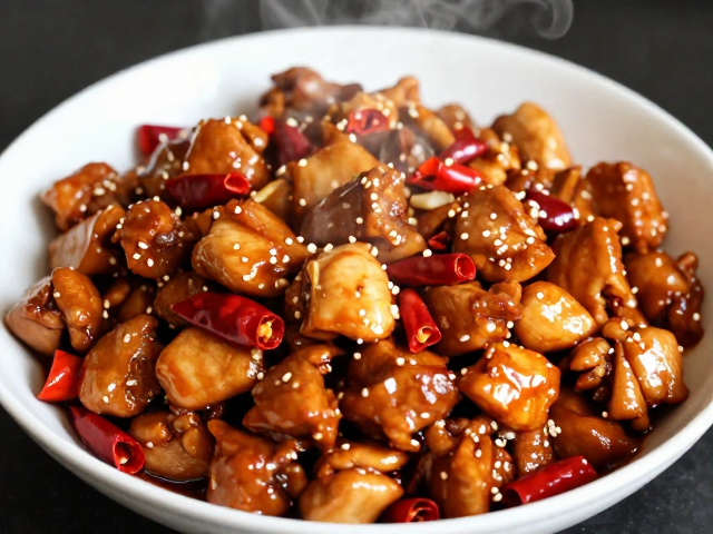 家用版宫保鸡丁，干辣椒剪段技巧，油温计控火，告别油腻水汽