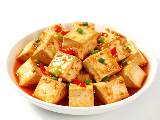 零基础上菜!川南泡椒豆腐素版,灯盏窝造型,出锅前补香更鲜