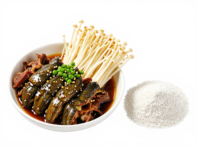 吸味载体：金针菇与豌豆粉的从属艺术