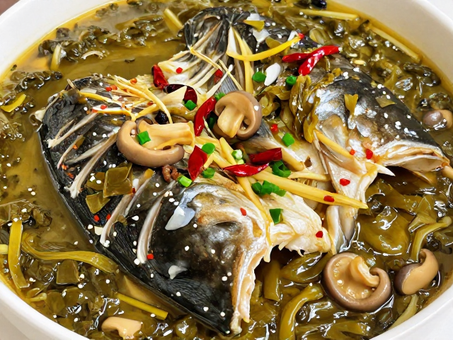 酸菜与麻辣鱼头的风味基底构建