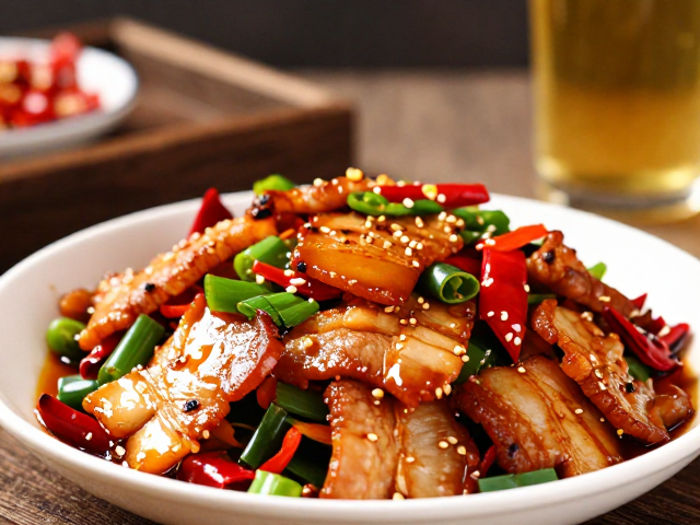 乐山小吃风味回锅肉，啤酒配麻辣鲜香，掌握火候油温，酱油刀口辣椒增香