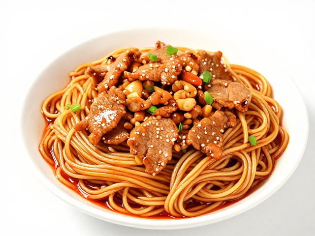 拌面点睛：猪肉面条的家常演绎