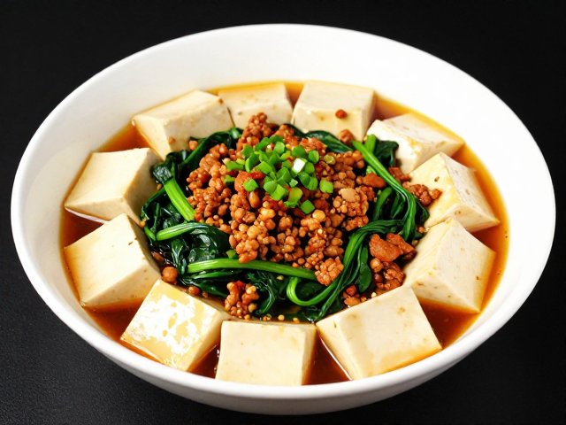 怕油脂摄入过量？试试轻食川菜麻婆豆腐少盐版，绿叶菜肉食