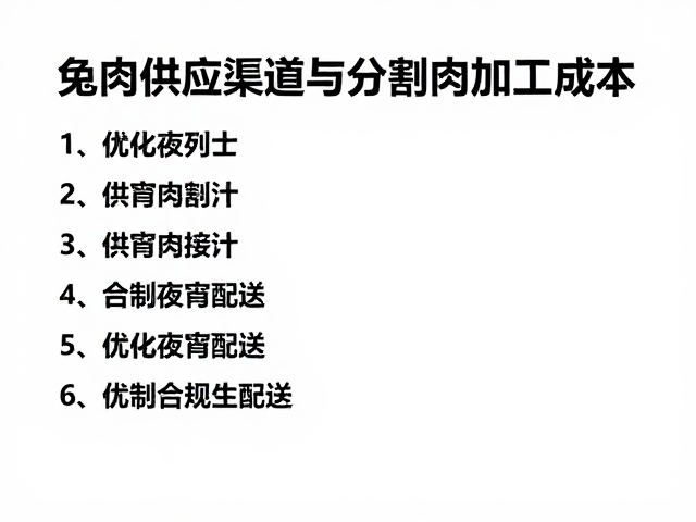 餐饮老板必看，兔肉供应渠道与分割肉加工成本，优化夜宵配送