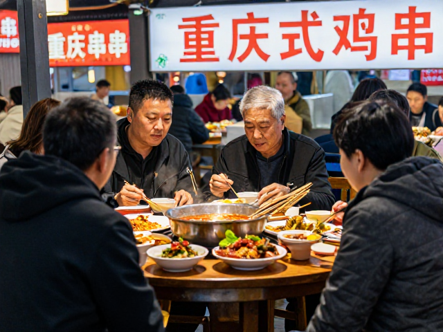 上菜快！重庆老字号串串摊家族经营，人均100-150元聚餐好去处
