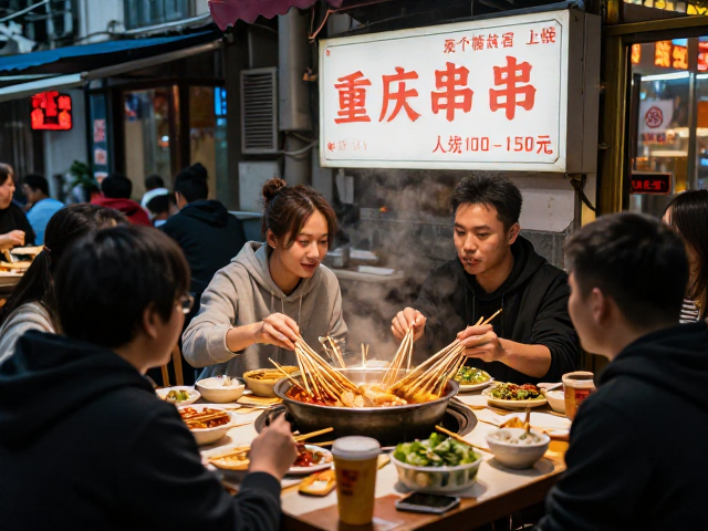 重庆老街巷里的烟火气与串串香