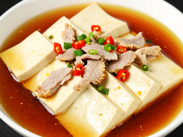 泡椒豆腐蒸菜新吃法，肉片均匀嫩滑，一口就爱上