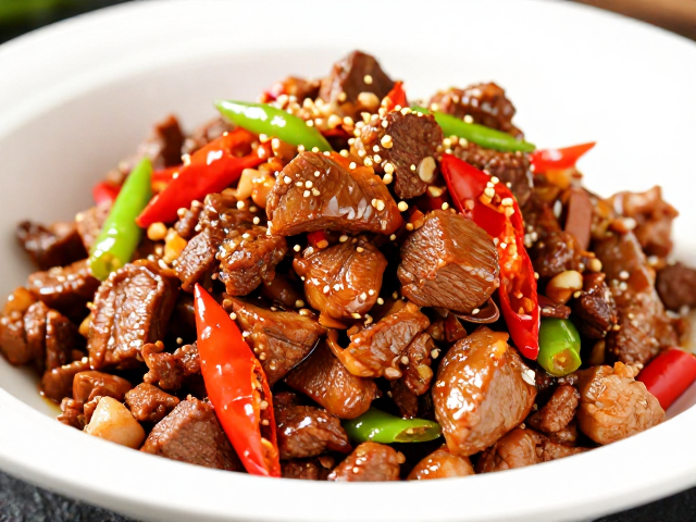 小炒不柴有诀窍，泡椒提味，撒料出锅，勾芡浓香