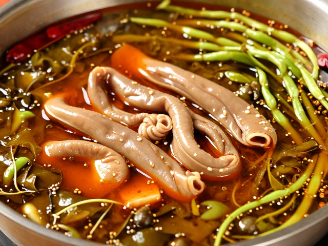 鸭肠与四季豆的预处理与火候掌控