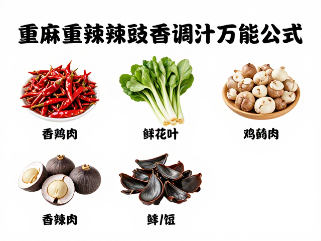 在家复刻餐厅味！重麻重辣酸辣豉香复合调汁万能公式