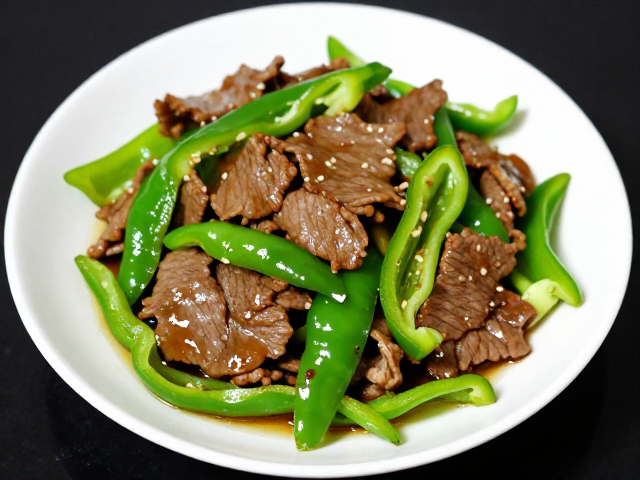 青椒炒牛肉少油版，低脂高蛋白的减脂晚餐