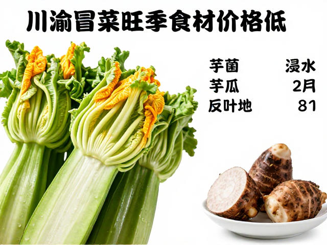 川渝冒菜旺季冬瓜花菜价格低，注意芋儿避免长时间浸水
