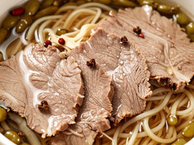 牛肉片的水滑与定型