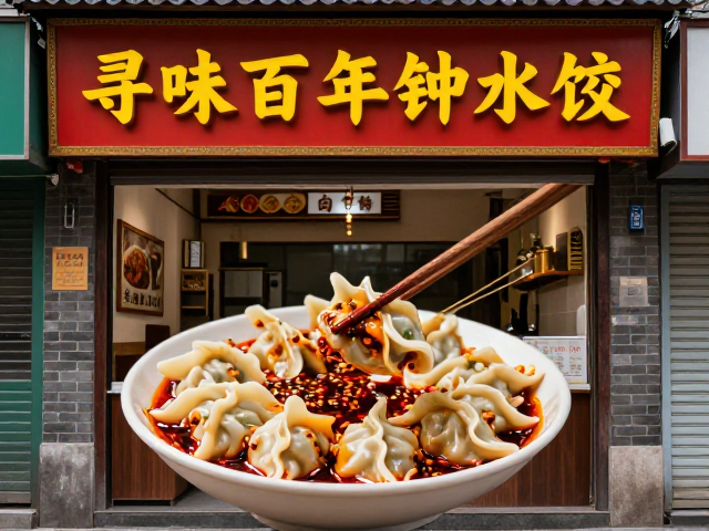 寻味百年钟水饺，本地人常去的麻辣味，地道成都味