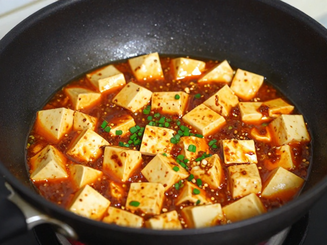 家常麻婆豆腐教程，炒勺火候关键，改刀入味记录调味比