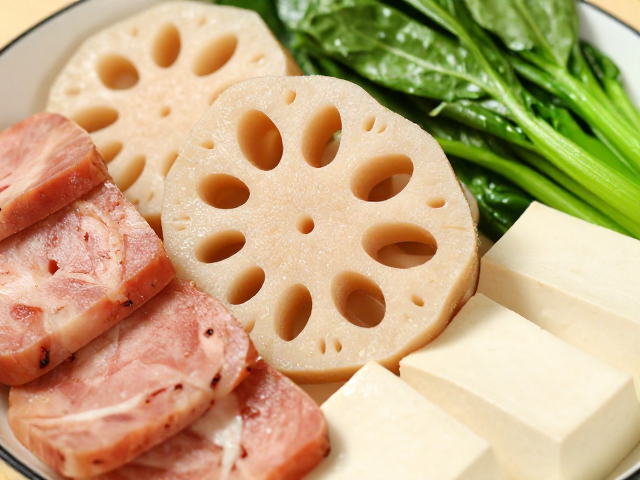 午餐肉莲藕的清脆口感构建