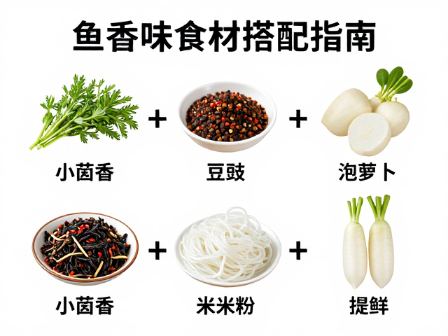 鱼香味食材搭配指南，小茴香、豆豉、泡萝卜提鲜，米粉增香绝配