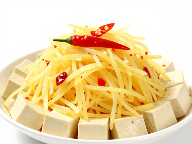 辣椒系列新吃法，香辣土豆丝配嫩豆腐，下饭神器