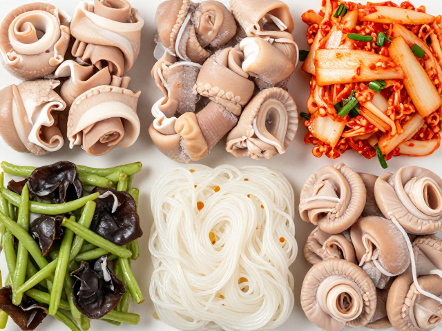 冷冻分装肥肠去腥，泡菜酸香适中，配四季豆木耳米粉