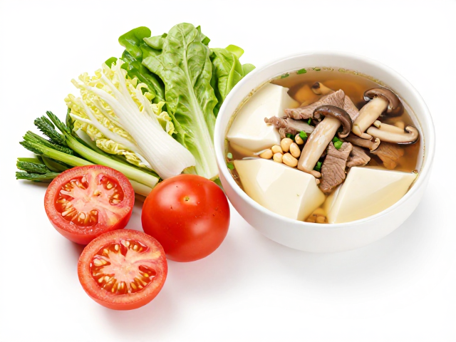 高蛋白低脂菜谱，多样蛋白质来源，轻食版豆花牛肉与菌菇汤
