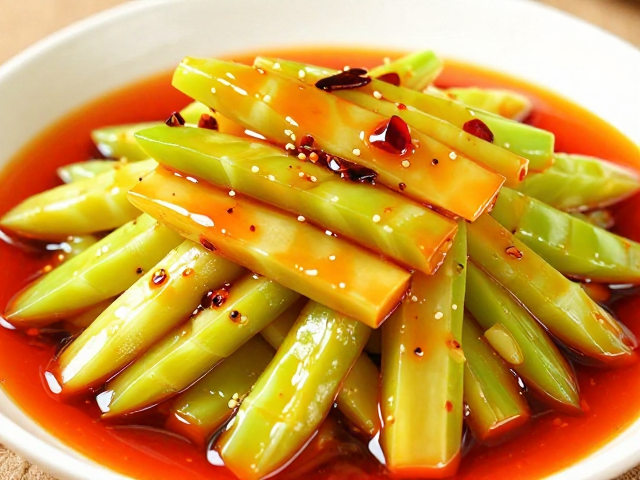 勾芡增亮，红油酱汁包裹鲜味