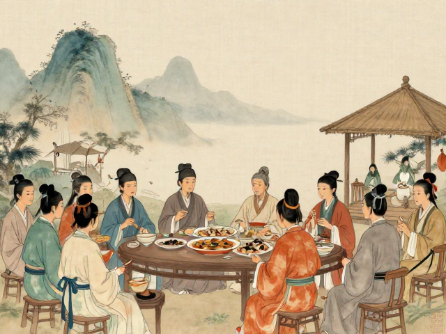 雅集场景中的味觉叙事与地域风情