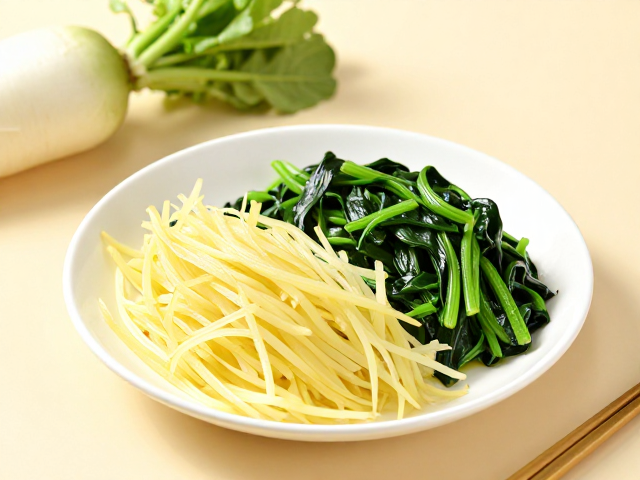 萝卜菠菜鱼香味，春日限定搭配，吃出土豆丝般的脆嫩鲜甜