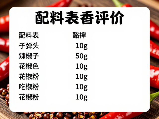 醇厚香辣口感的感官评价标准