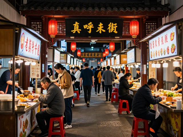 藏在夜市的老味道，接地气服务，中式装修，游客直呼好逛