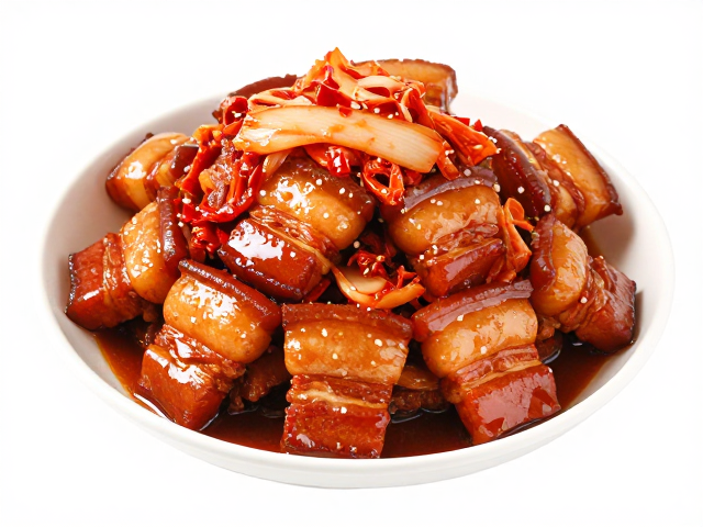 肥而不腻的红烧肉与泡菜的味觉博弈