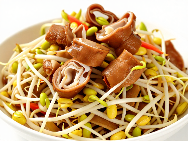 豆芽炒黄喉肥肠？这道家常味食材搭配绝了，鲜脆爽口超下饭