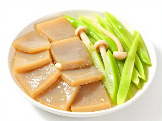 魔芋豆腐配青笋平菇，零脂低卡打造鱼香味减脂餐