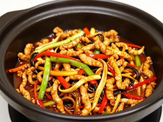 砂锅红油鱼香肉丝的火候掌控与色泽呈现