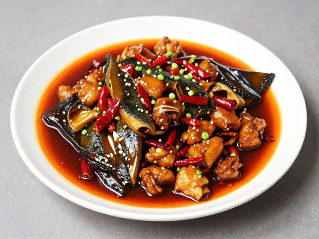 周末在家做江湖菜，辣子鸡与冰粉，乐山风味红烧江团食谱