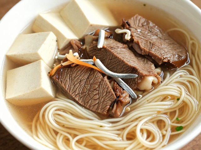 家常牛排面，嫩豆腐与鲢鱼切丝的做法