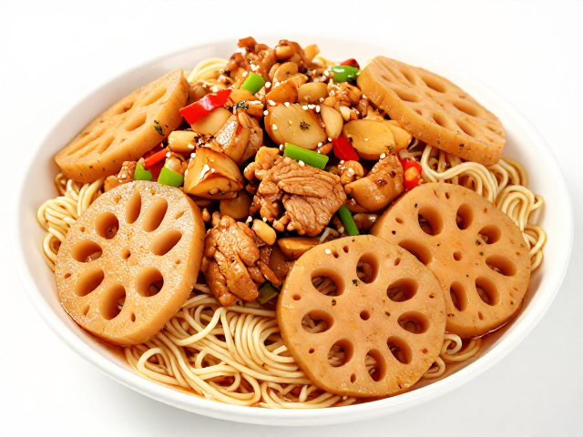 快手家常菜，鸡丁炒莲藕面条的冷藏保鲜技巧，加小茴香醪糟风味更佳