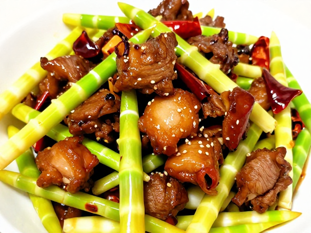 牛肉配青笋的搭配哲学:解腻与提鲜的双重奏