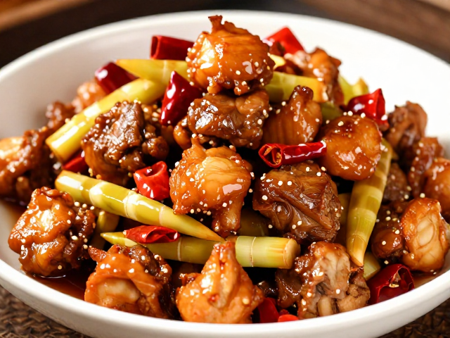 辣子鸡食材怎么选？牛肉配青笋更入味，附码味上浆秘籍