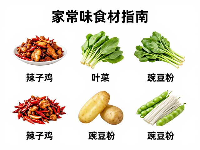 家常味食材指南，辣子鸡香料防潮技巧，叶菜土豆豌豆粉挑选法