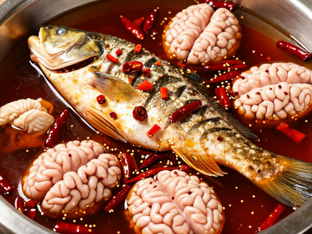 水煮鱼食材，鱼类活鲜，脑花，麻辣鲜香的川菜馆级做法