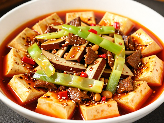 麻辣脑花豆腐宴，牛肉豆干配青笋，怪味食材搭配指南