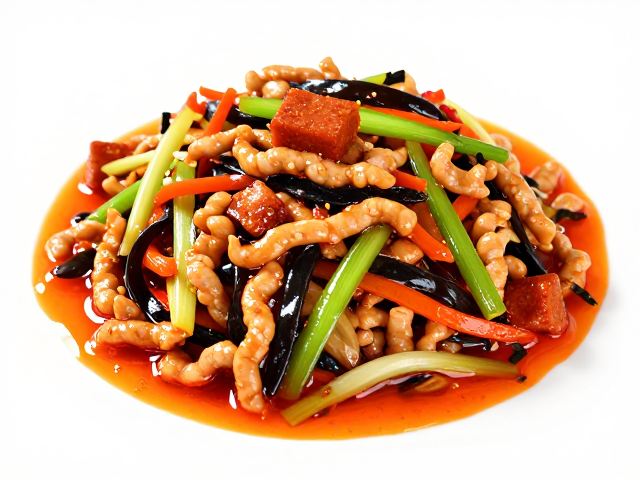 家常鱼香肉丝，腐乳码味提鲜，红油泼油复合有层次