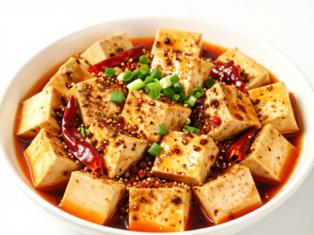 出锅装盘：花椒面与蒜苗的点睛