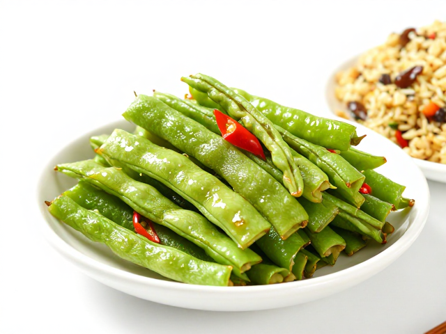 干煸四季豆少油版，搭配粗粮主食，微辣适合日常减脂